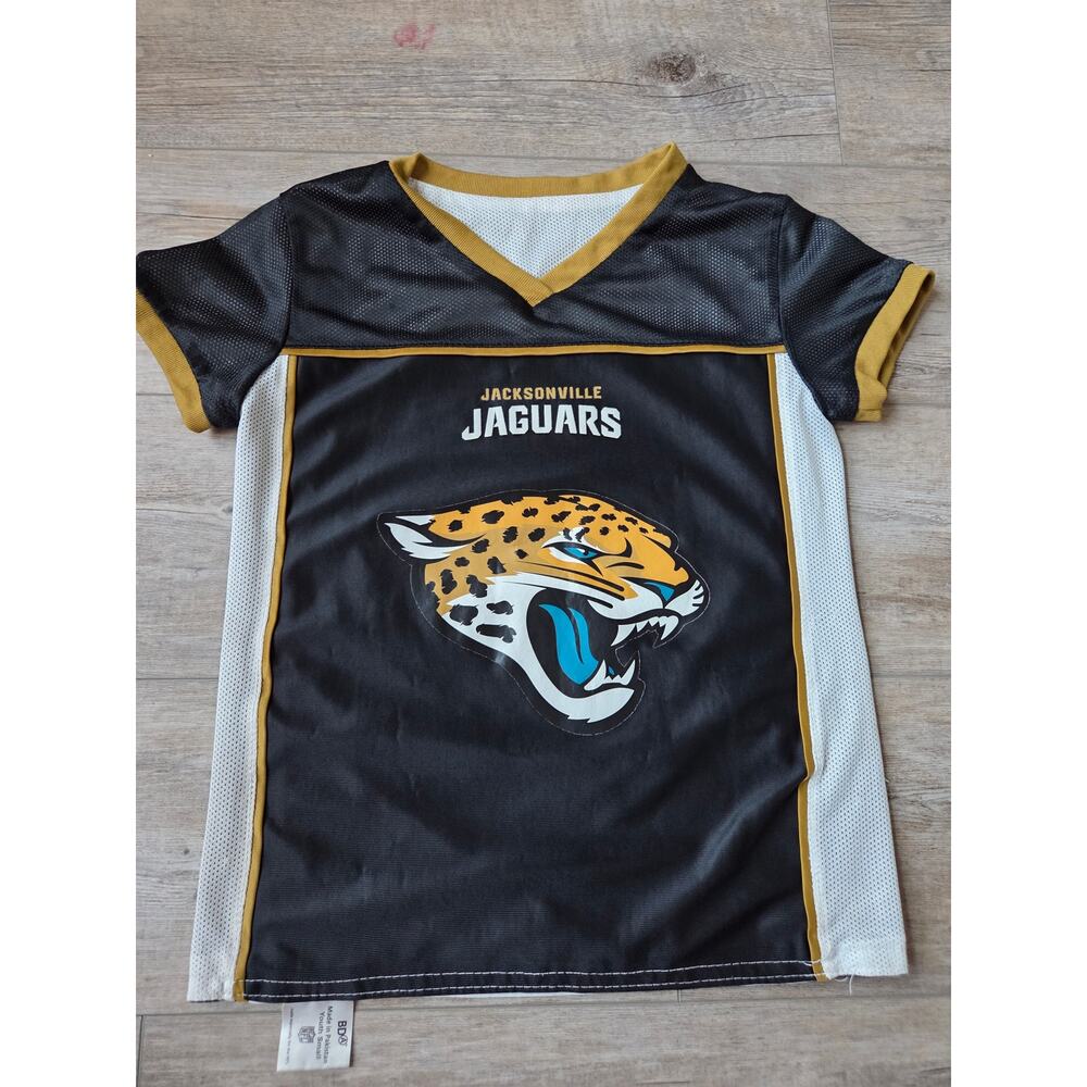 Jacksonville Jaguars NFL Flag Football Jersey Youth Small BDA Black Mesh USA‎